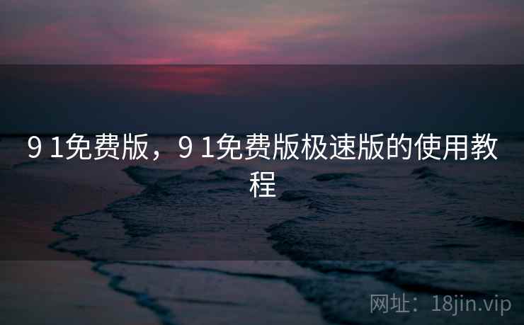 9 1免费版,9 1免费版极速版的使用教程 9 1免费版,9 1免费版极速版的使用教程